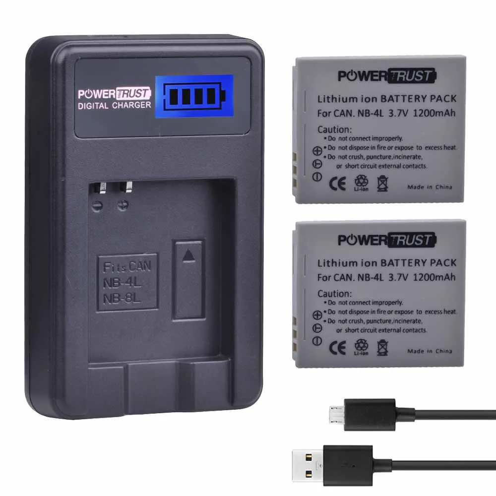 Nb-4L Batteria Per Canon Cb-2Lv, Vixia Mini,Elph 330 Hs/300 Hs/100 Hs/310 Hs,Powershot Sd1400 Is, Sd750, Sd1000, Sd600, Sd1100 Is
