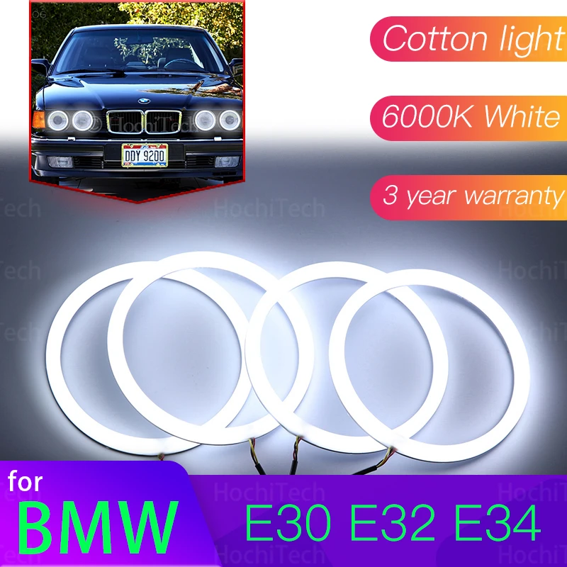 Angel Eyes Kit 6000L Cotton White Halo Ring Light Per Bmw E30 E32 E34