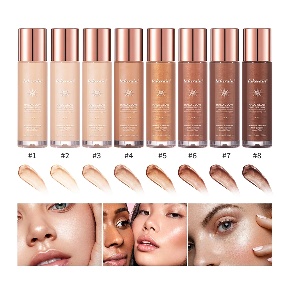 8 Colori Face Contouring Brighten Body Bronzer Glitter Liquid Highlight Makeup Clavicle Brightening Sexy Body Legs Highlighter