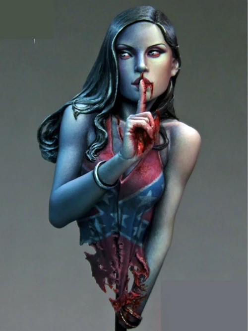 Nuovo Non Assemblato 1/12 Red Girl Bust Fantasy Woman Resin Kit Giocattoli Fai-Da-Te Modello In Resina Non Verniciato