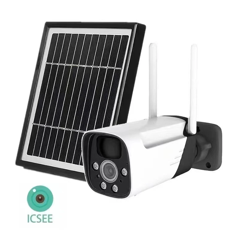 3Mp 1296P Icsee App Solar Power Full Color Wireless Ip Bullet Camera Ai Rilevamento Umanoide Home Security Cctv Baby Monitor