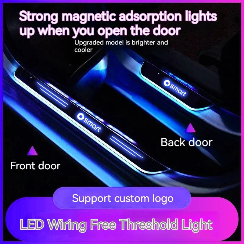 Per Smart Fortwo 451 452 450 453 Eq Forfour Coupe Mega Car Wireless Led Welcome Pedal Soglia Light Passage Atmosphere Lamp