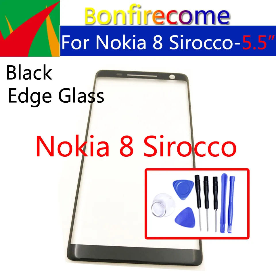 Per Nokia 8 Sirocco Touch Screen Pannello Frontale In Vetro Lcd Display Esterno Lente Per Nokia 8 Sirocco Riparazione Vetro Anteriore Sostituisci Part