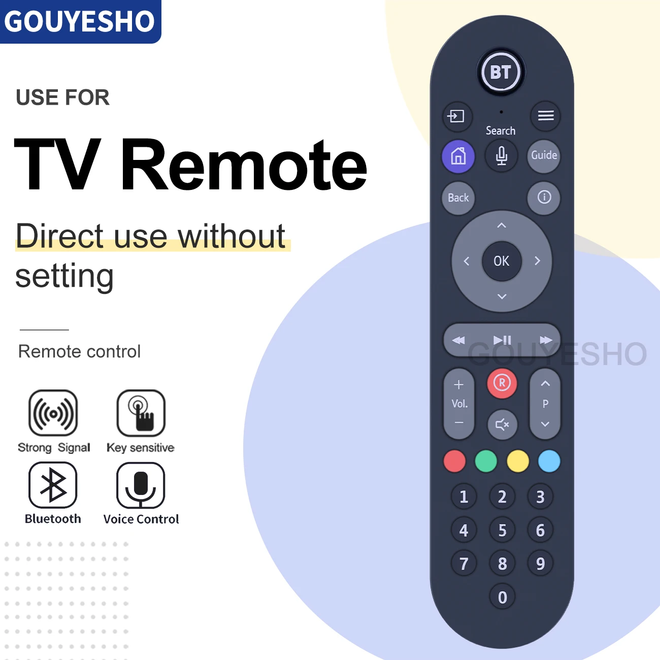 Nuovo Per Bt Pro Youview Rc4123601/01Br Telecomando Vocale Bluetooth