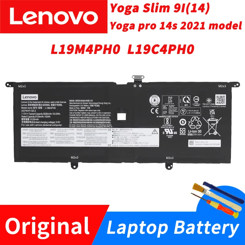 Batteria Originale Per Laptop Lenovo Yoga Slim 9I(14) Yoga Pro 14S 2021 Modello Muslimatexlimah