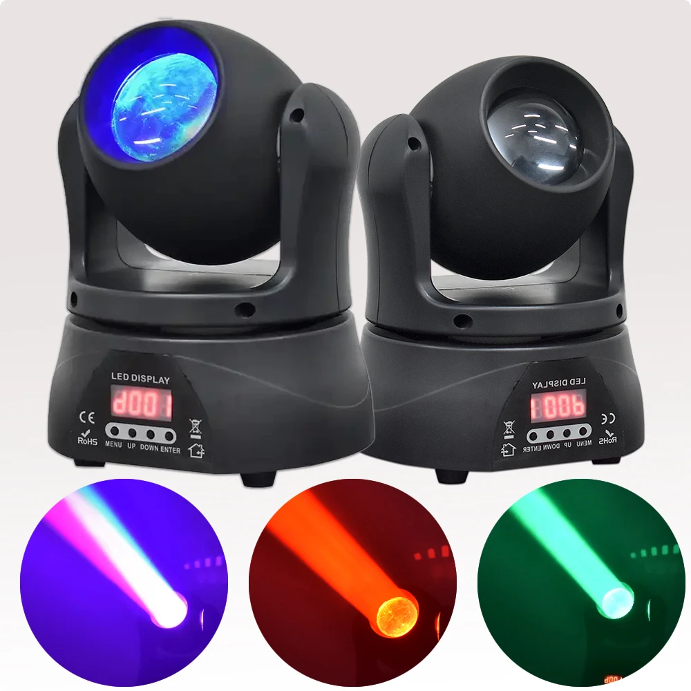 60W Led Mini Dj Beam Moving Head Light 60W Rgbw 4 In1 Leds Dmx512 Effect Disco Party Stage Effect Lighting Equipment
