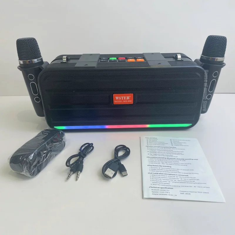 Best Seller Ktv Stereo Set Hi-Fi Outdoor Stage Party Active Wireless Dj Gaming Karaoke Mini Altoparlante Bluetooth Portatile Con Microfono
