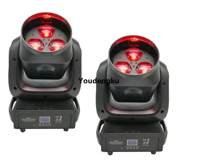 2 Pezzi Lyre Led Beam Rgbw Dmx Zoom 3X40W 4 In 1 Rgbw Mini Testa Mobile Led Wash Zoom House Party Stage Light