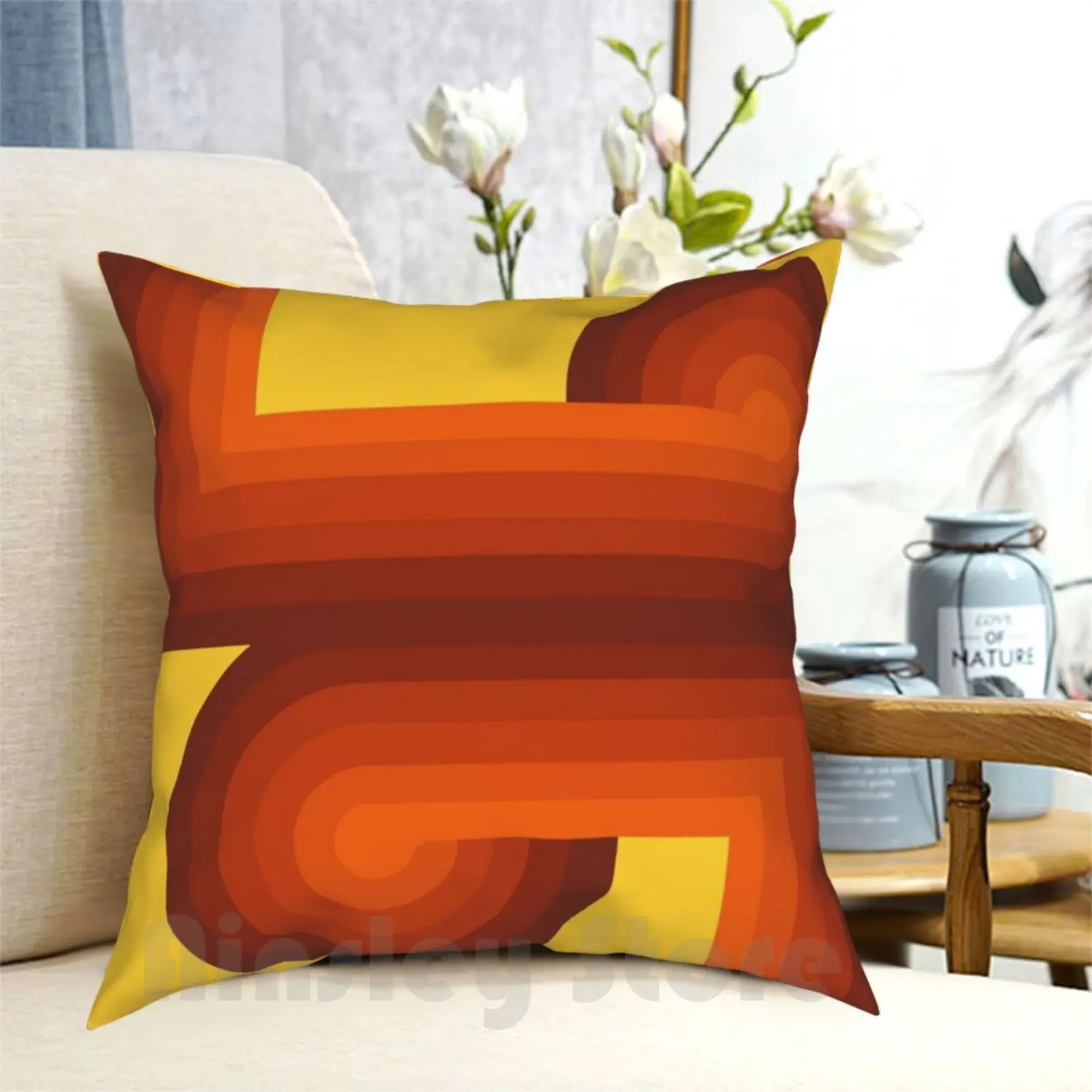 Federa Per Cuscino Panton Printed Home Soft Throw Pillow Retro Vintage Anni '70 1970S Kitsch Panton Kitschy Abstract Art Psichedelico