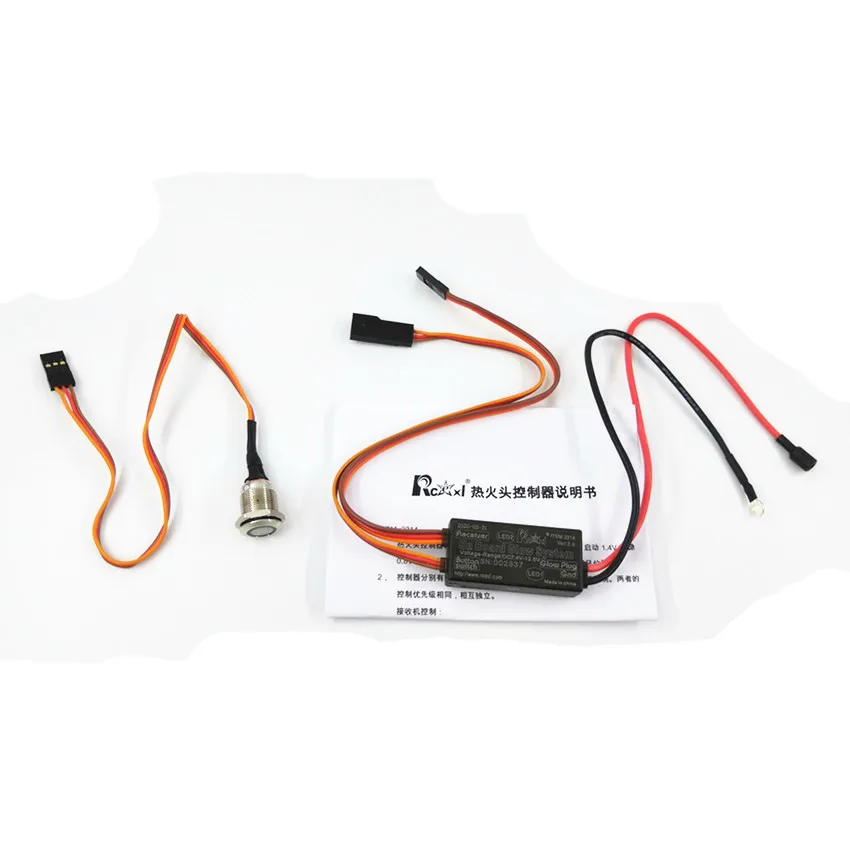 Rcexl Universal Heat Plug Driver Split Metanolo Engine Accensione Online Con Indicatore Luminoso Per O.S. Parti Del Drone/Rc Fire Plug