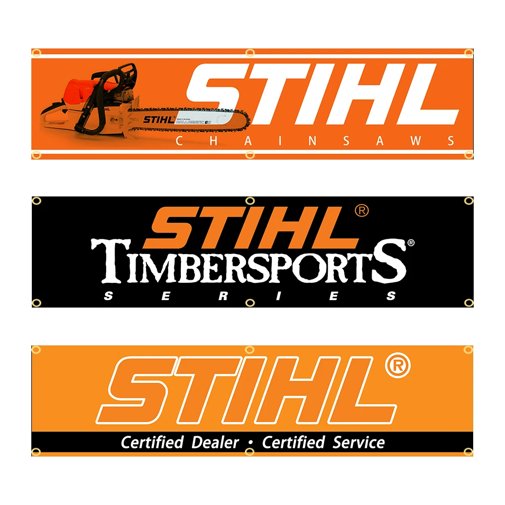 60 X240Cm Stihl Tool Banner Flag Poliestere Stampato Garage O Arazzo Decorazione Esterna