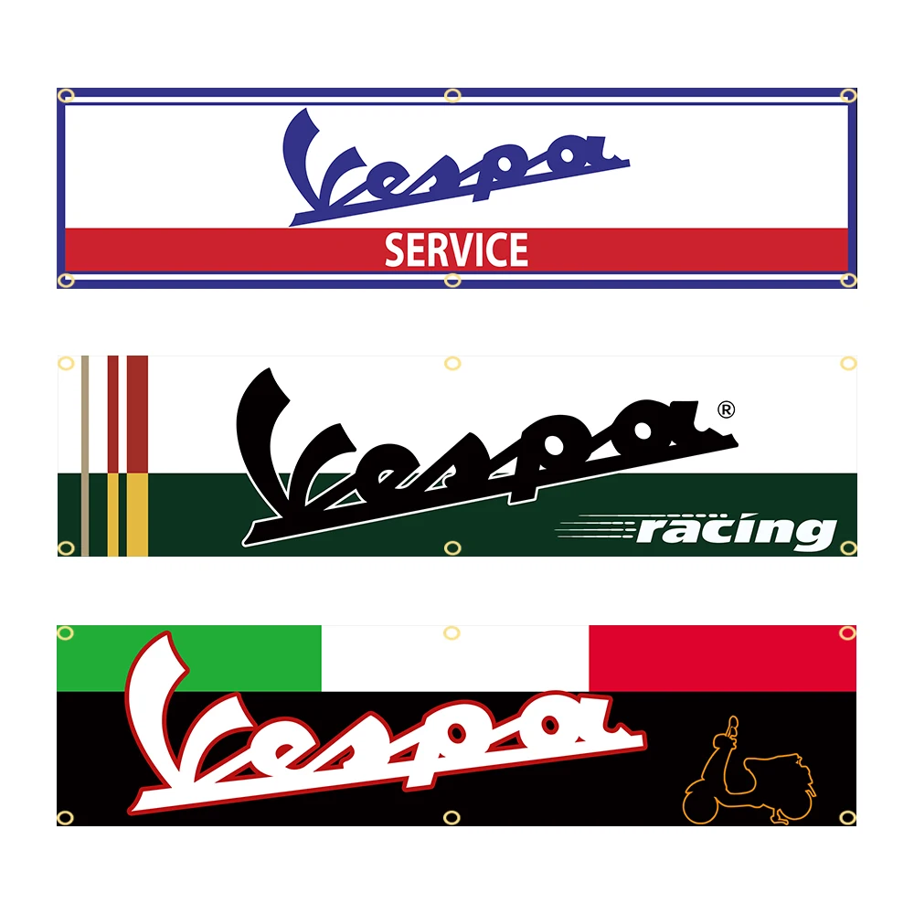 60 X240Cm Vespas Flag Banner Flag Poliestere Stampato Garage O Arazzo Decorazione Esterna