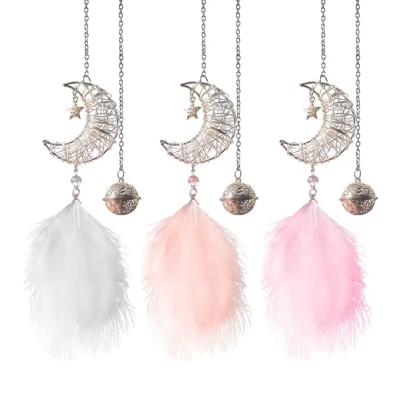 Car Dream Catcher Feather Pendenti White Pink Fluffy Feather Soft Hanging Ornament Auto Home Wall Decoration Accessori Per Auto