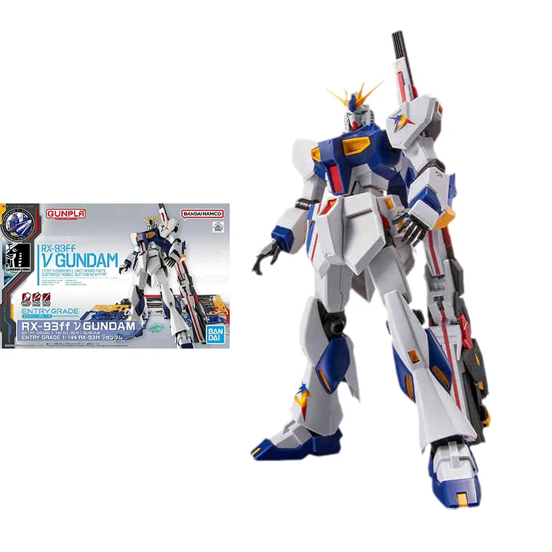 Bandai Original Gundam Model Kit Anime Figure Eg 1/144 Rx-93Ff V Gundam Action Figures Giocattoli Regali Da Collezione Per Bambini