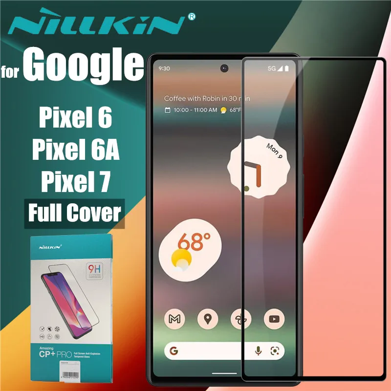 Per Google Pixel 7 6A 6 Nillkin Cp + Pro 2.5D Ultra-Sottile Full Cover Proteggi Schermo In Vetro Temperato Vetro Duro