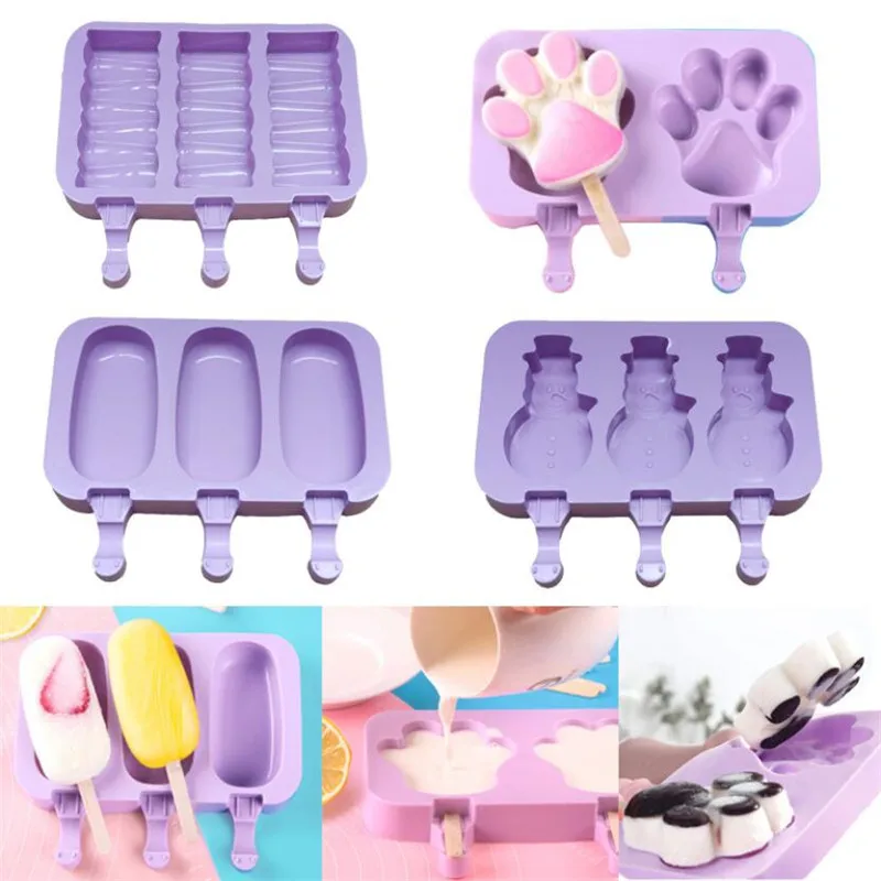 1 Pz Stampi Per Gelato In Silicone Per Uso Alimentare Fatti In Casa Stampi Per Ghiaccioli Fai Da Te Congelatore Stampi Per Gelato Con Bastoncini Per G