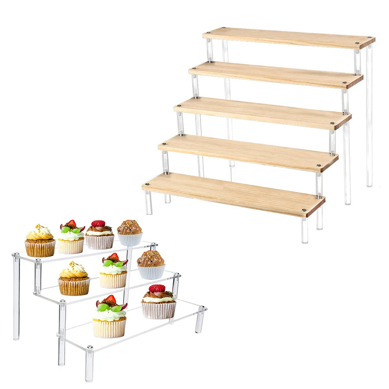 Alzate Per Espositori In Legno Acrilico, Alzate Per Scaffali In Acrilico Trasparente Per Espositori Per Alimenti, Organizer Per Profumi, Figura Pop Am