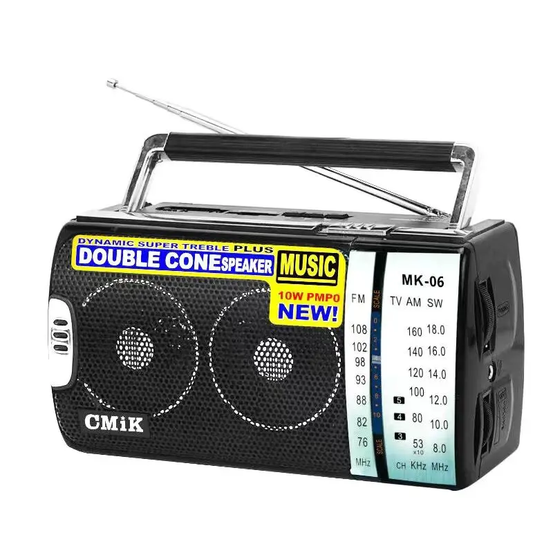 Cmik Portable Retro Radio Altoparlante Bluetooth Tv/Am/Sw/Fm Cuffie Da Esterno Usb Sd Card Lettore Musicale Home Multi-Band Radio Boombox