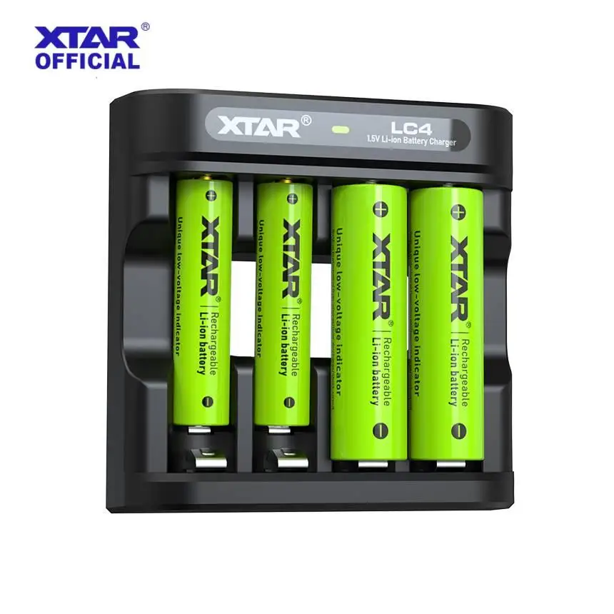 Caricabatterie Xtar Lc4 Mix-Charging Batterie Aa E Aaa Ingresso Usb-C Con Indicatore Led