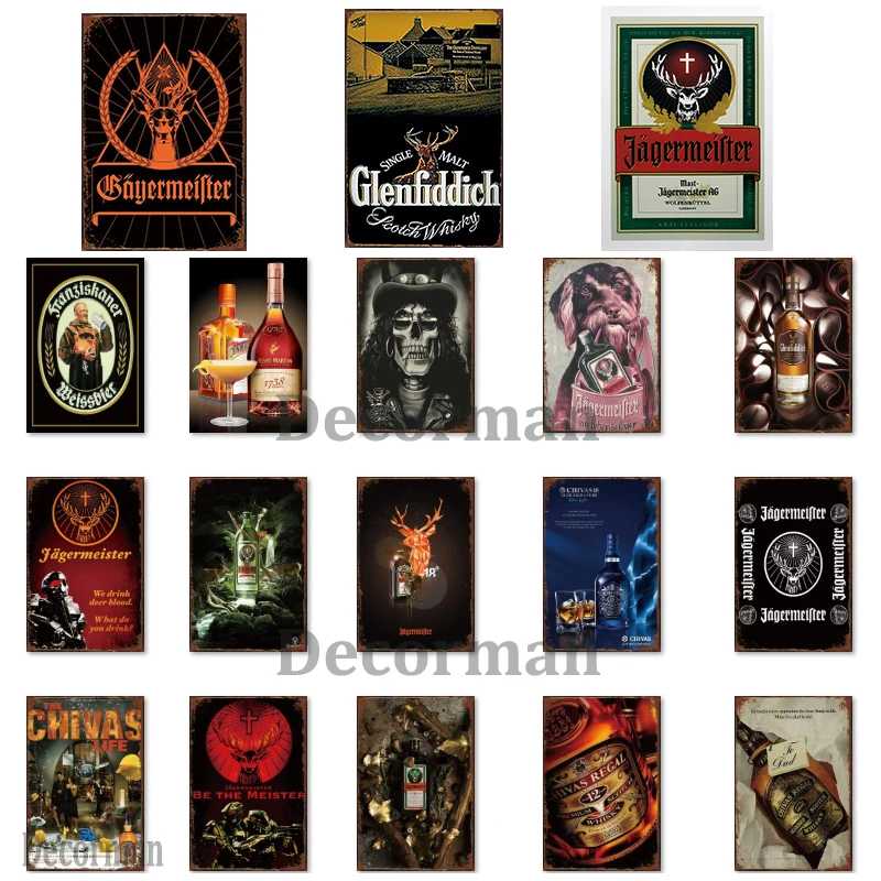[Mike86] Jagermeister Whisky Tin Sign Vintage Wall Painting Gift Art Decor Per Bar Lta-1726 20*30 Cm