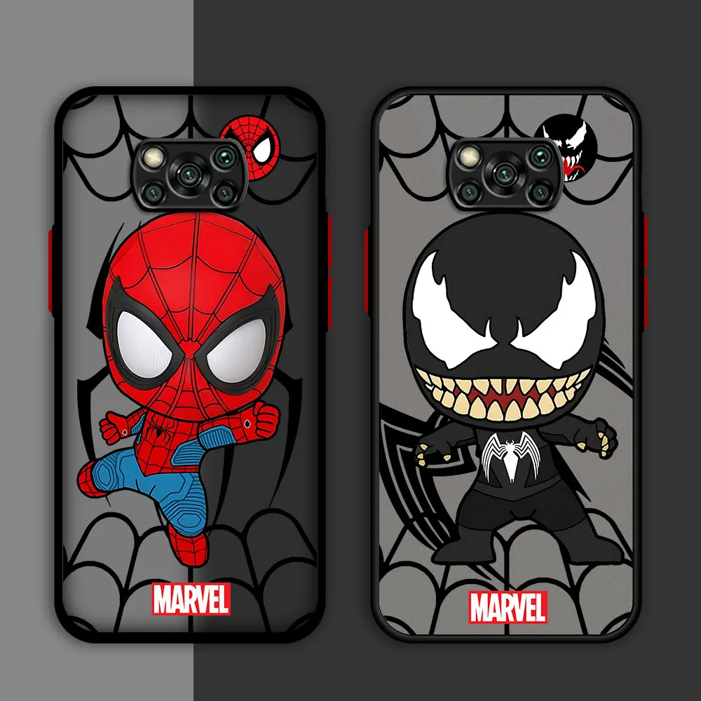 Cover Marvel Ironman Venom Armor Case Per Xiaomi Poco Soft