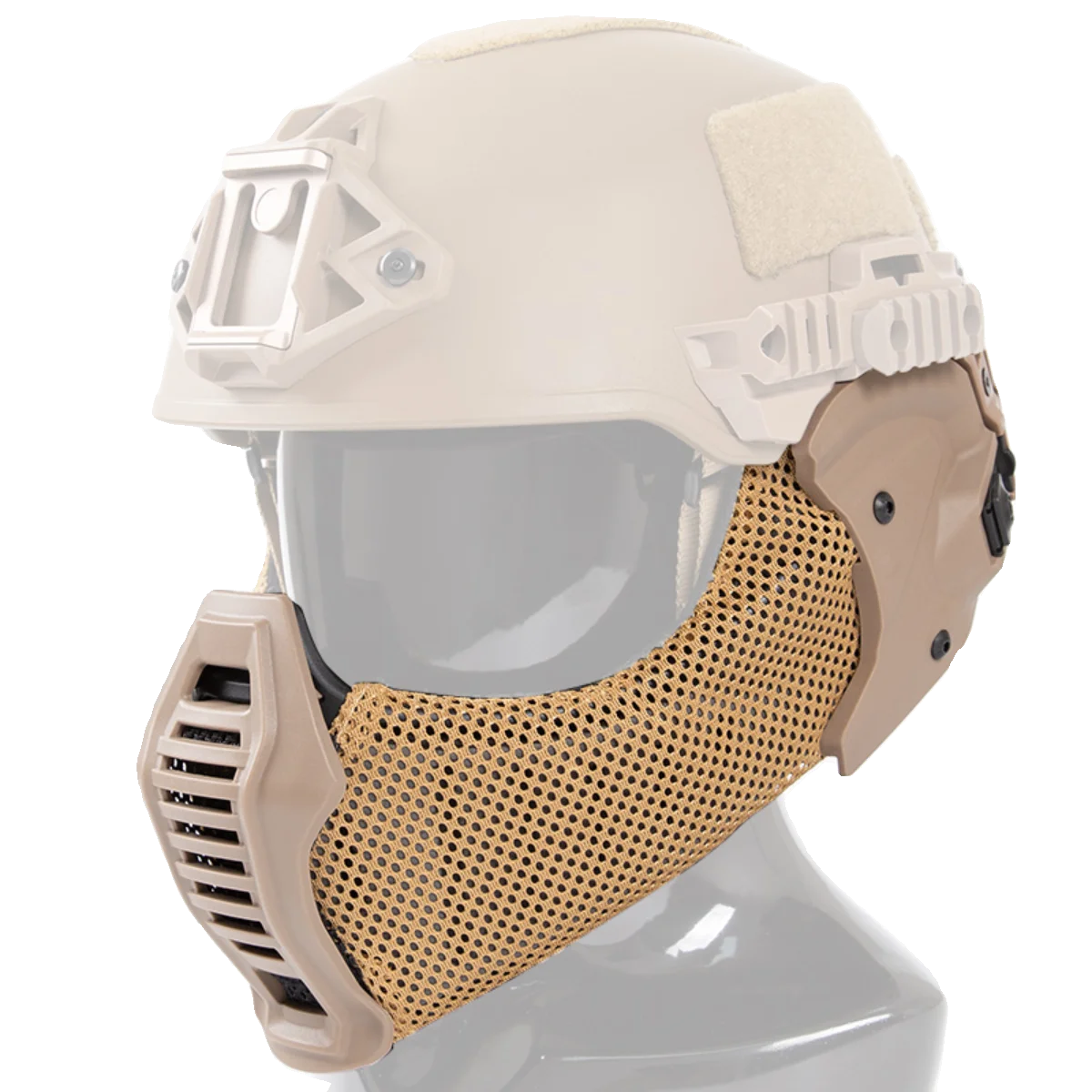 Ex Helmet Special All Terrain Mask Protezione Dell'Orecchio E Del Viso Mezza Maschera Integrata Cs Field Equipment
