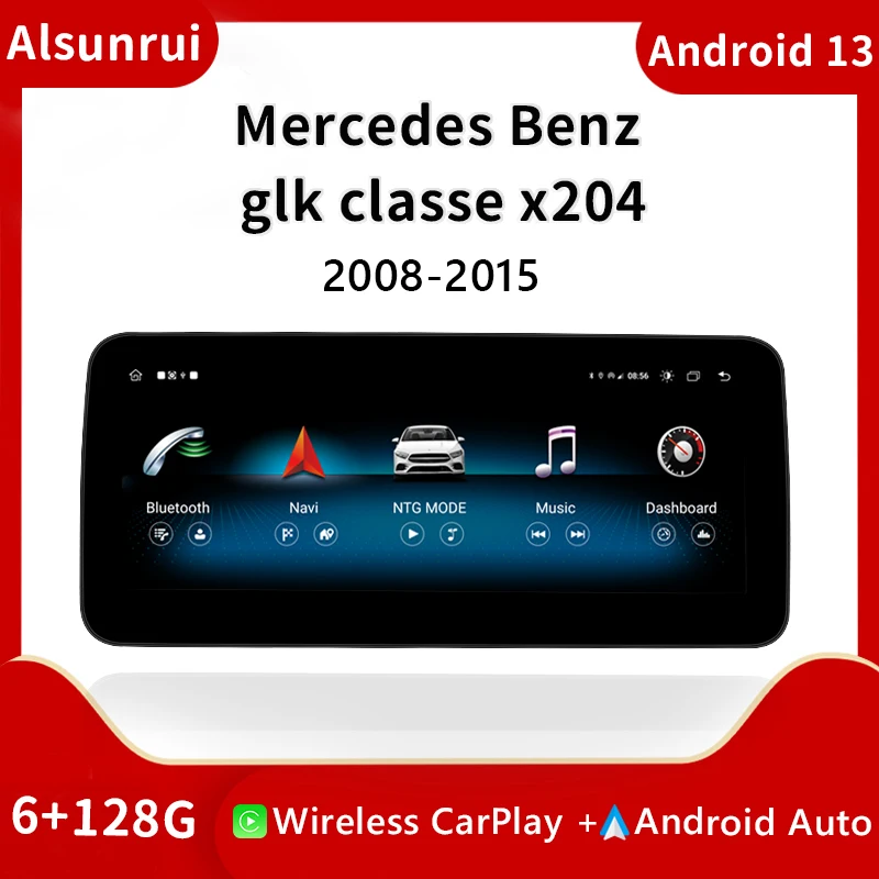 12. 31920*720 Wireless Carplay Android 12 Autoradio Per Mercedes Benz Classe Glk X204 2008-2012 Radio Screen Multimedia Gpsaudio