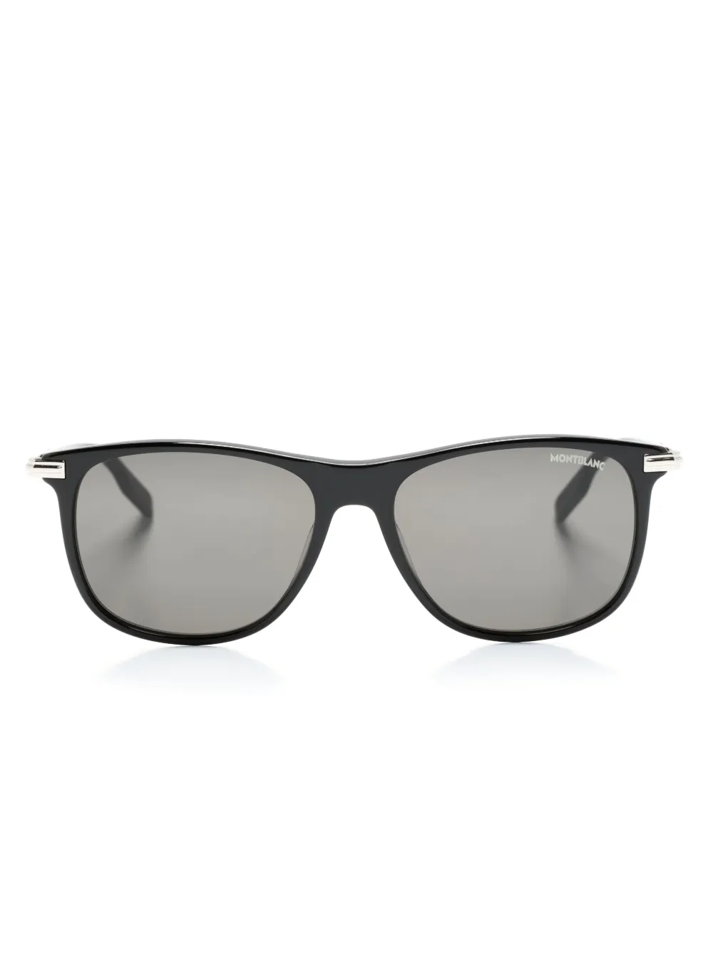 Montblanc Occhiali da sole squadrati con placca logo - Nero