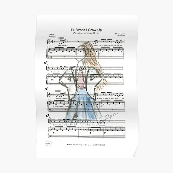 Matilda When I Grow Up  Poster Home Decoration Mural Painting Picture Wall Funny Print Decor Room Modern Art Vintage No Frame