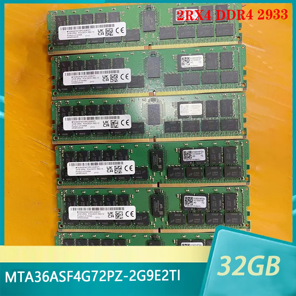 1Pcs Mta36Asf4G72Pz-2G9E2Ti For Mt Ram 32Gb 32G 2Rx4 Ddr4 2933 Ecc Reg Memory