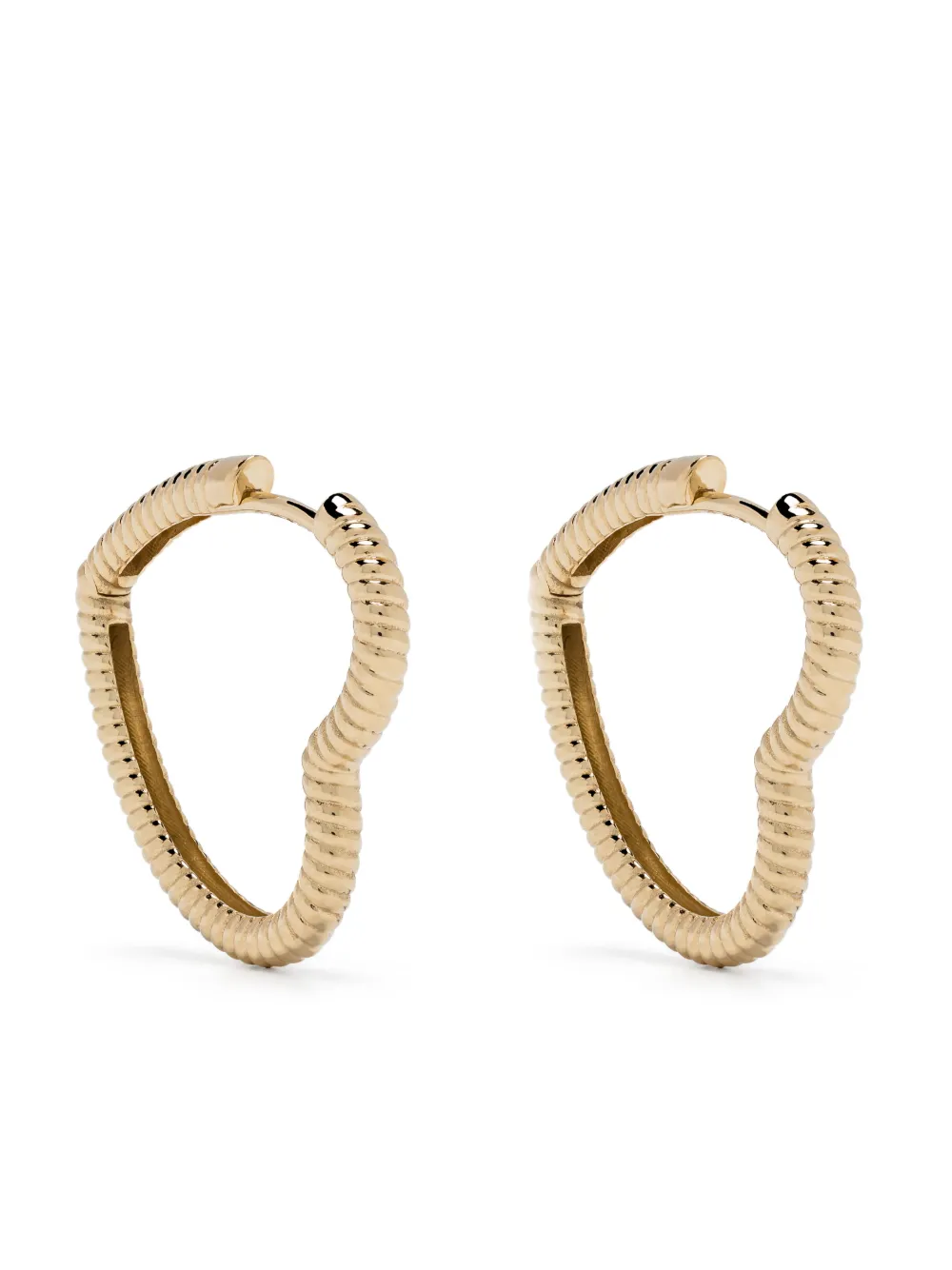 Yvonne Léon 9kt yellow gold Coeur Heart hoop earrings - Oro