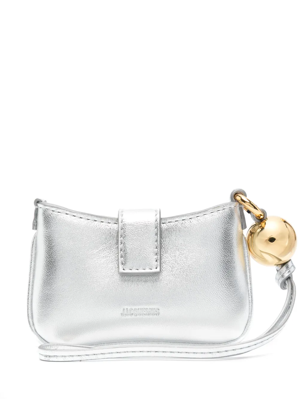 Jacquemus Le Porte Bisou leather wallet - Argento