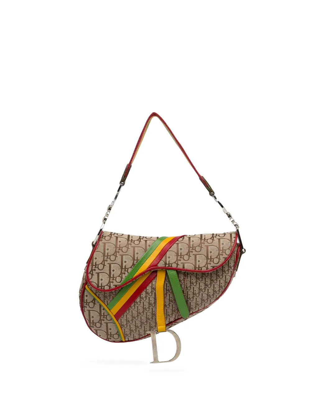 Christian Dior Pre-Owned 2004 Pre-Owned Dior issimo Rasta Saddle Shoulder Bag - Marrone