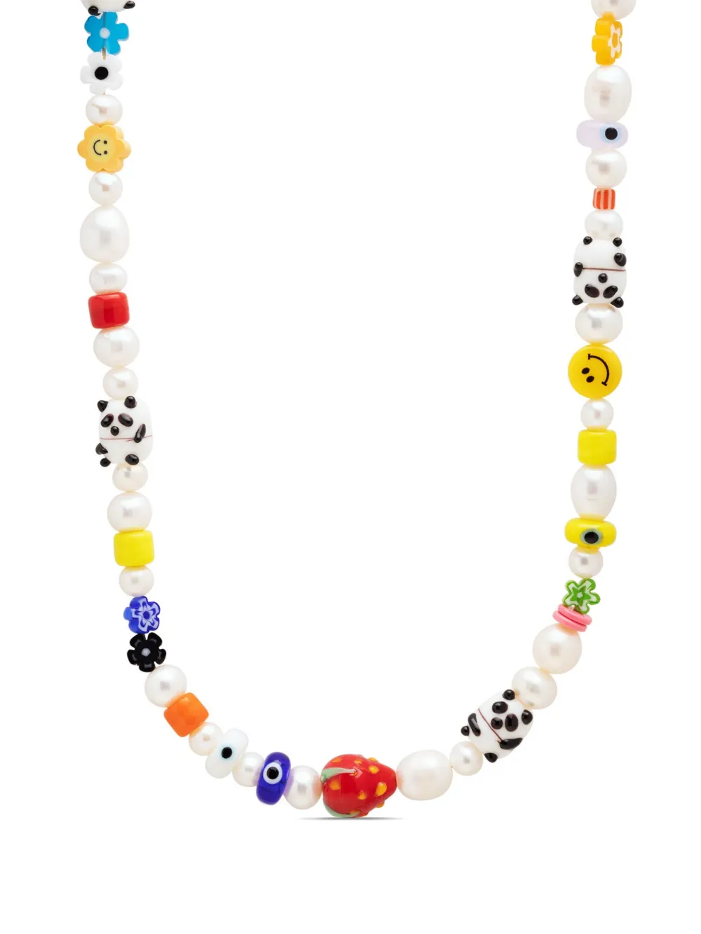 Nialaya Jewelry Panda pearl necklace - Bianco