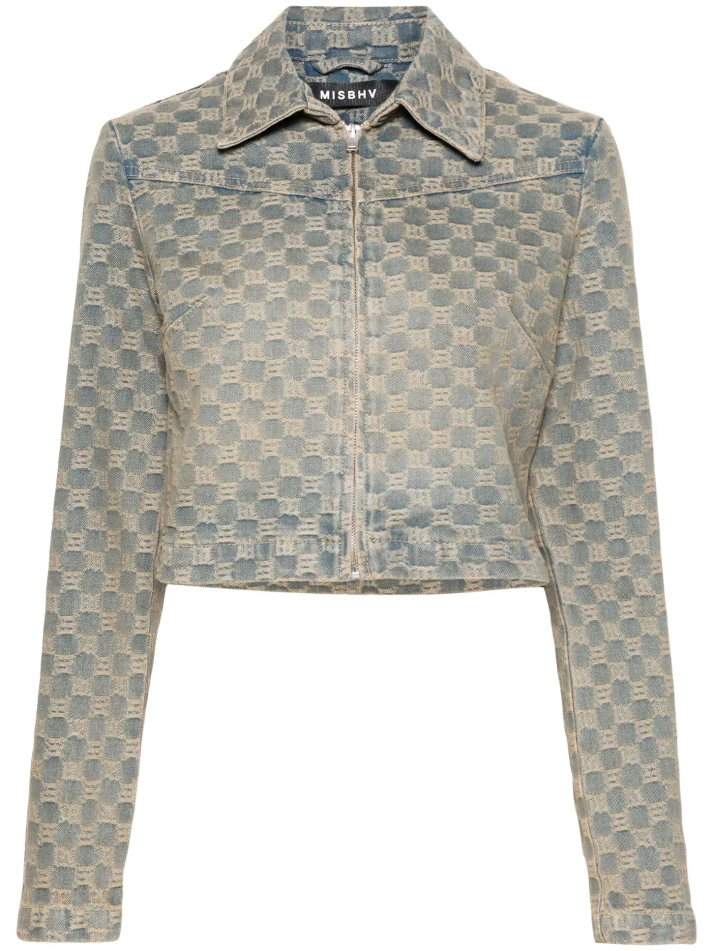 MISBHV monogram-jacquard denim jacket - Blu