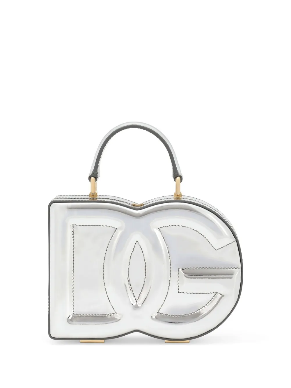 Dolce & Gabbana metallic leather tote bag - Argento