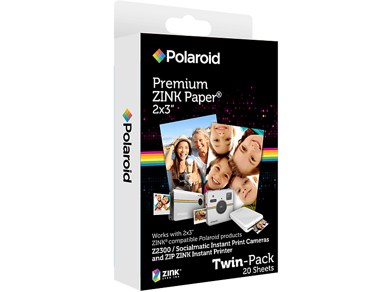 Carta Fotografica Polaroid Zink 2X3" Media - 20 Pack