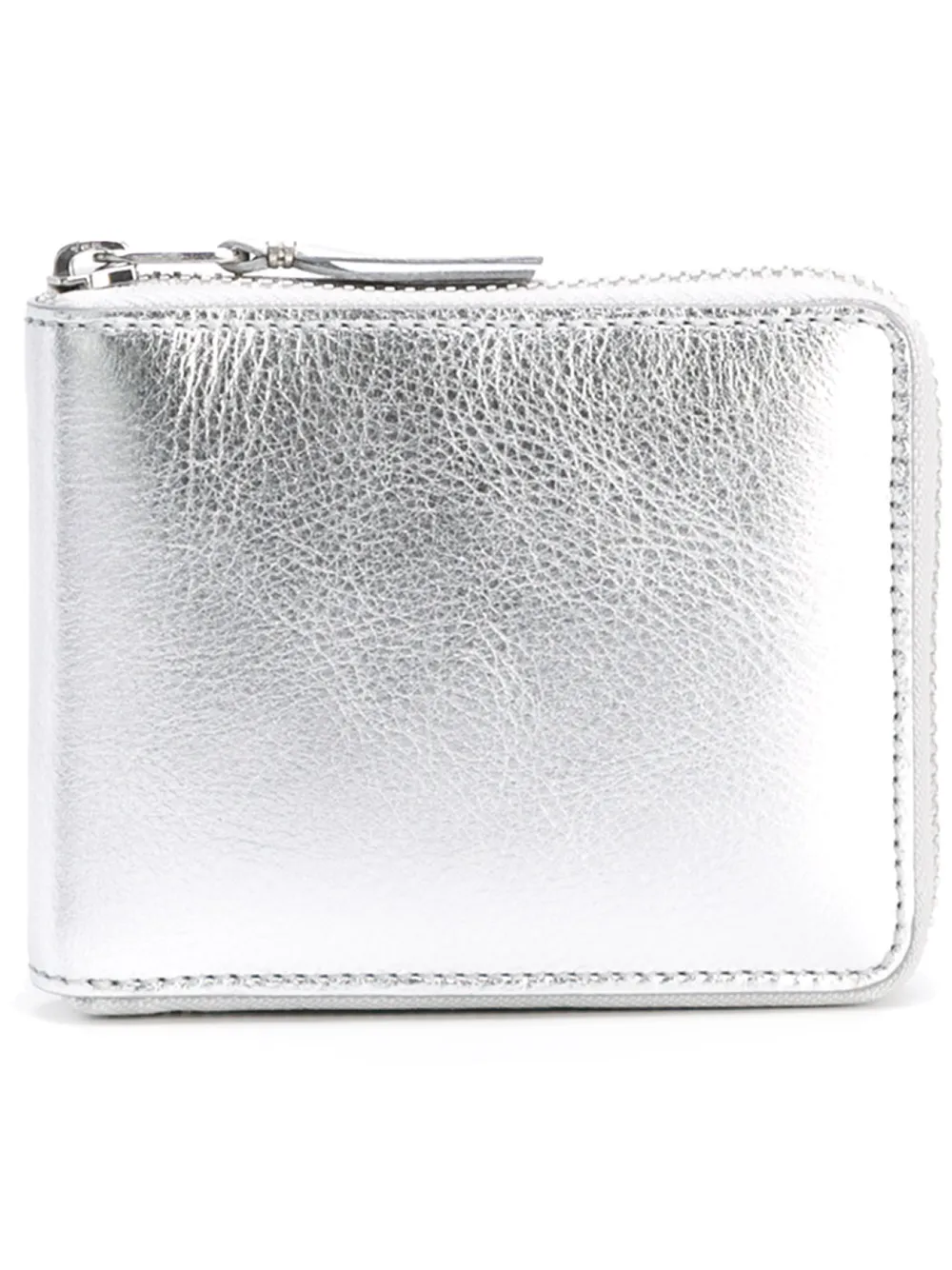 Comme Des Garçons Wallet metallic zip wallet - Effetto metallizzato