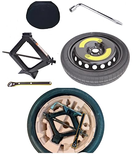 Kit Ruotino Di Scorta 17" Compatibile Con Vw Polo 6, Mg Zs Benzina, Skodad Fabia, Scala, Kamiq, Seat Ibiza, Arona, Audi A1/A1 Sportback Con Cric Chiav