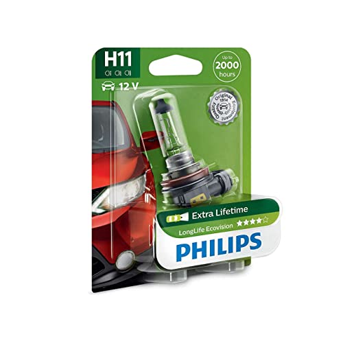 Philips Automotive Lighting 12362Llecob1 Philips 12362Llecob1-H11 Longlife Ecovision, Single Blister