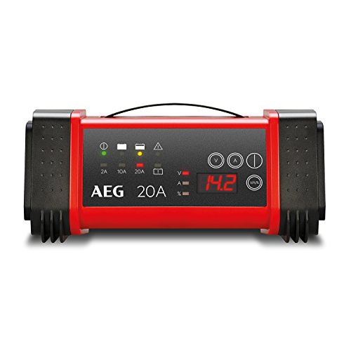 Aeg Automotive 97025 Caricabatteria Da Auto Microprocessore Lt 20 Ampere Per 12 E 24 V Batterie, 9 Livelli, Power Supply E Automatica Temperatura Comp