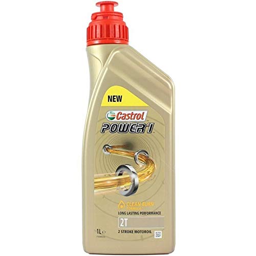 1Lt Olio Lubrificante Castrol Power 1 2T Moto Scooter 2 Tempi Clean Burn Formula
