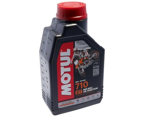 Olio Miscela Motul 710 2T 100% Sintetico Synthetic Ester 2 Confezioni Da 1 Litro
