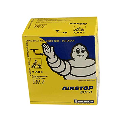 Camera D'Aria Michelin Airstop Butyl 2.3/4-9 2.75-9 Valvola Curva Vespa Ruote 9