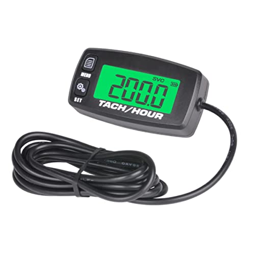 Runleader Rl-Hm032R Contagiri Induttivo Con Display Retroilluminato Per Tutti I Motori A Benzina Atv Utv Dirtbike Motobike Moto Fuoribordo Motoslitta
