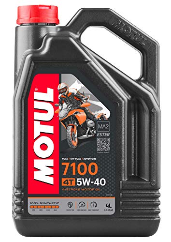 Motul 104087 7100 4T 4L 5W-40-Olio Motore Completamente Sintetico, 5 L