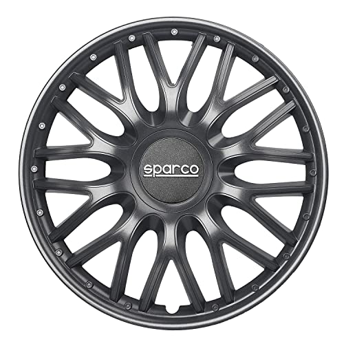 Sparco Spc1596Bk Set Copricerchi 4 Pezzi Roma 15 Pollici Nero
