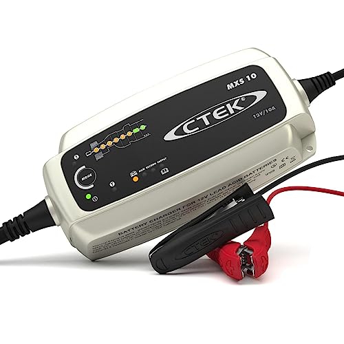 Ctek Mxs 10 Caricabatterie 12V 10A Per Batterie Di Veicoli Più Grandi, Caricabatterie Auto, Roulotte, Barca E Caravan, Desolfatore Con Funzione Di Ali