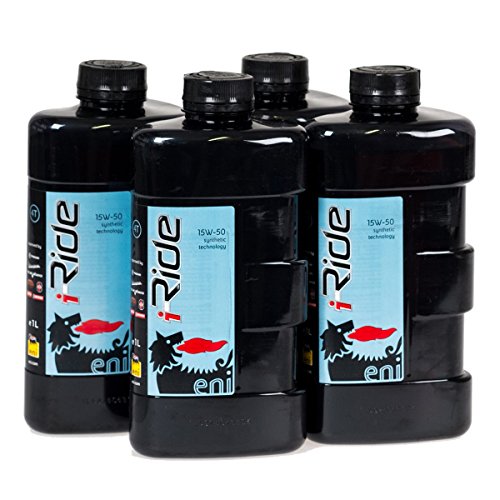 Eni, Iride, 15W50, Olio Per Motori A 4 Tempi, Olio Per Moto, 4 X 1 Litri