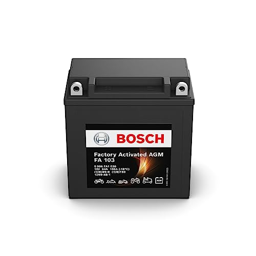 Bosch Fa103 - Batteria Agm Per Motocicli - 12V 100A 9Ah - Adatta Per Moto, Motociclette, Enduro, Scooter, Quad, Moto D'Acqua - Compatibile M4F25, Bb9-